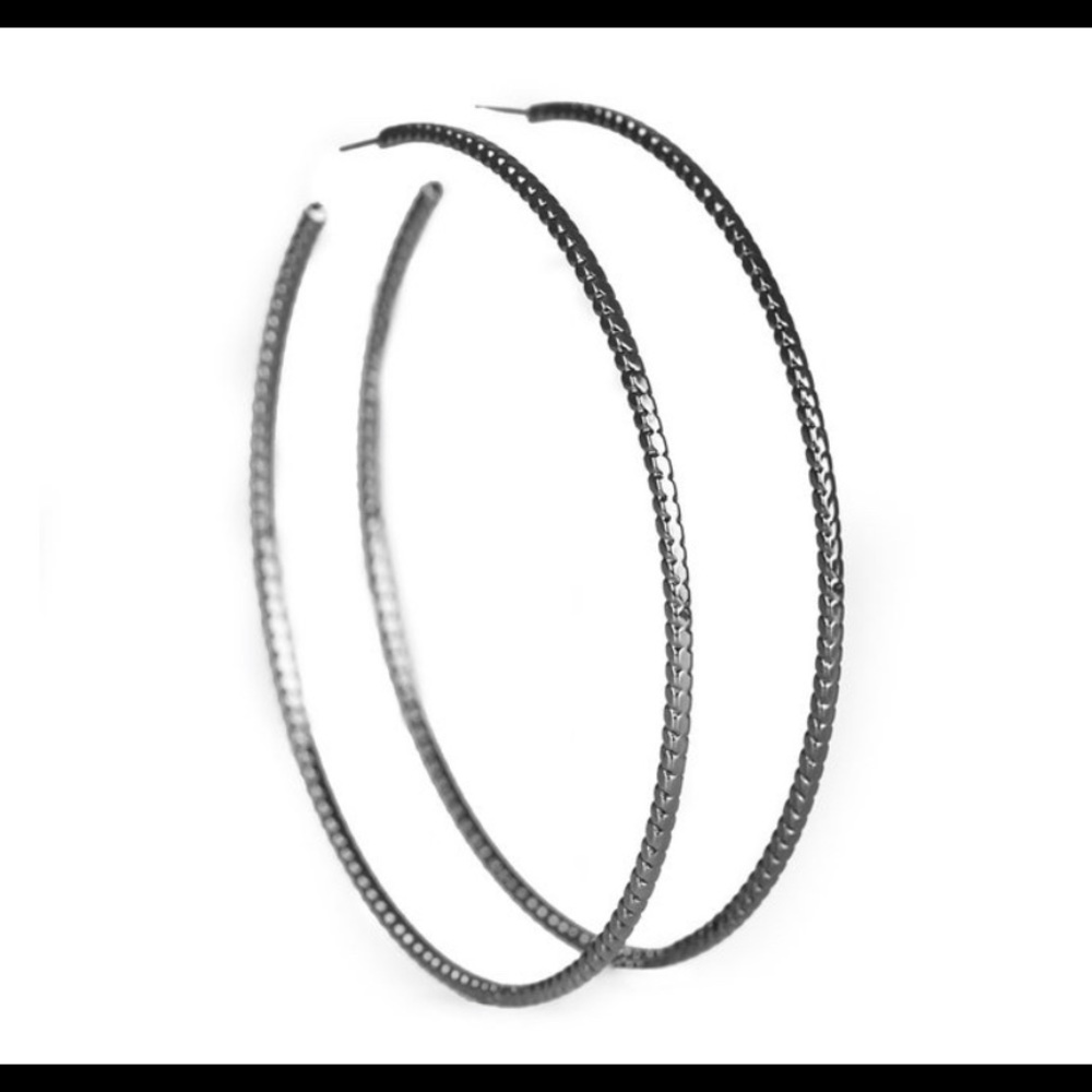 Silver hoop earrings